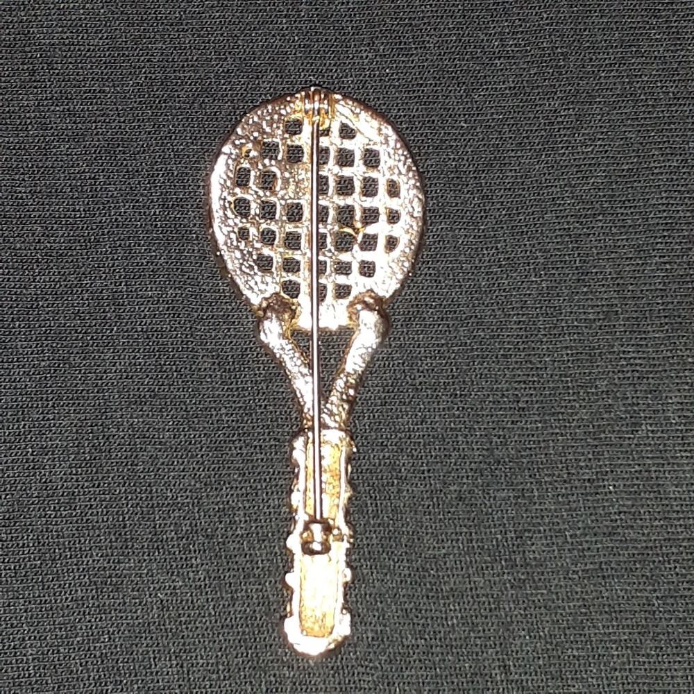 TENNIS RACK SHAPE PIN/BROOCH - Picture 8 of 10